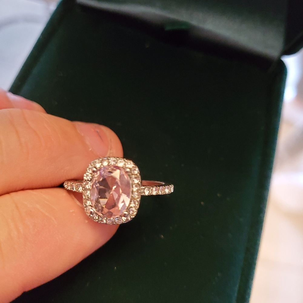 Pink sapphire sterling silver